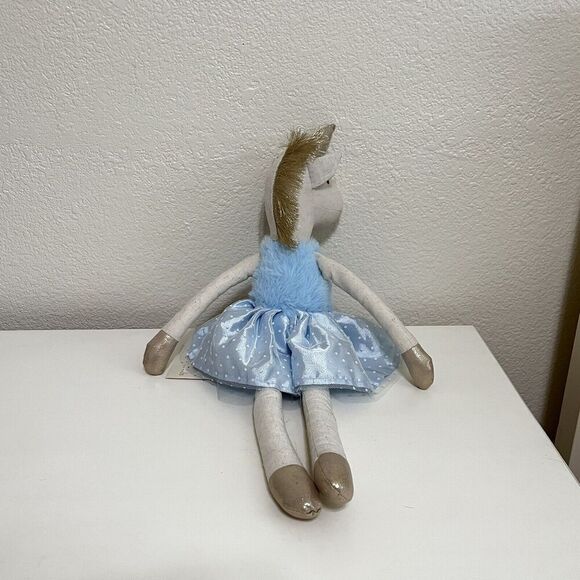 Orange Tree Toys Kids Blue Unicorn Ballerina Rag Doll Plush Tutu 20" NWT - Picture 13 of 16